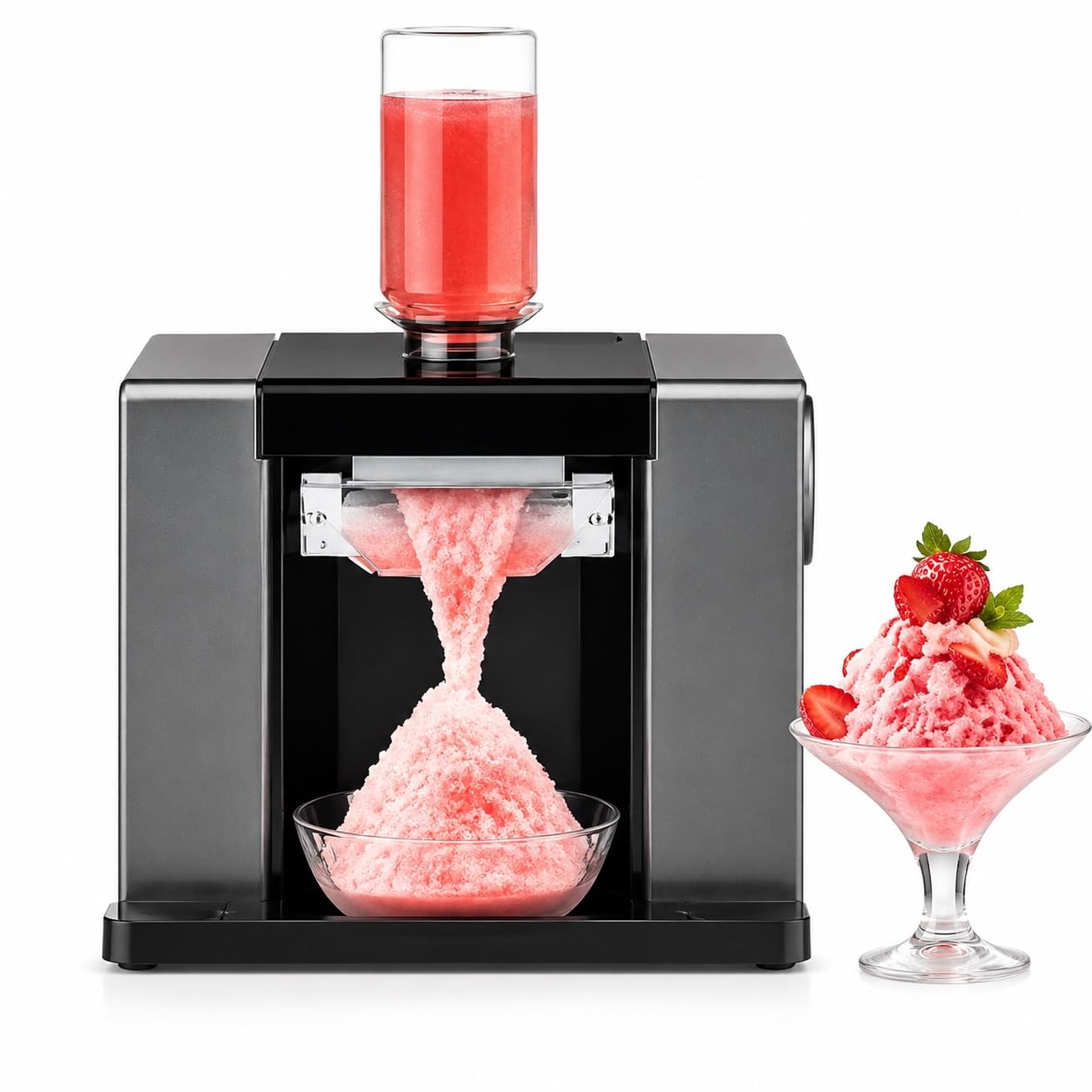 Máquina De Hielo En Escamas, Máquina For Hacer Copos De Nieve | , Máquina de hielo raspado,Motor 350w, 3 Velocidades, Dispensador de Porciones, for Snack Bar, Cafetería