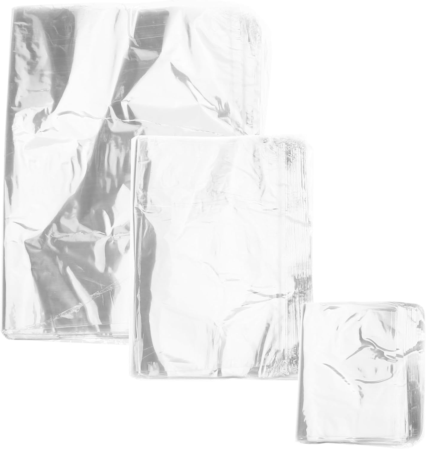 300pcs Heat Shrink Wrap Bags High Transparency Tear Resistance for Packaging Shoes Crafts and More Various
