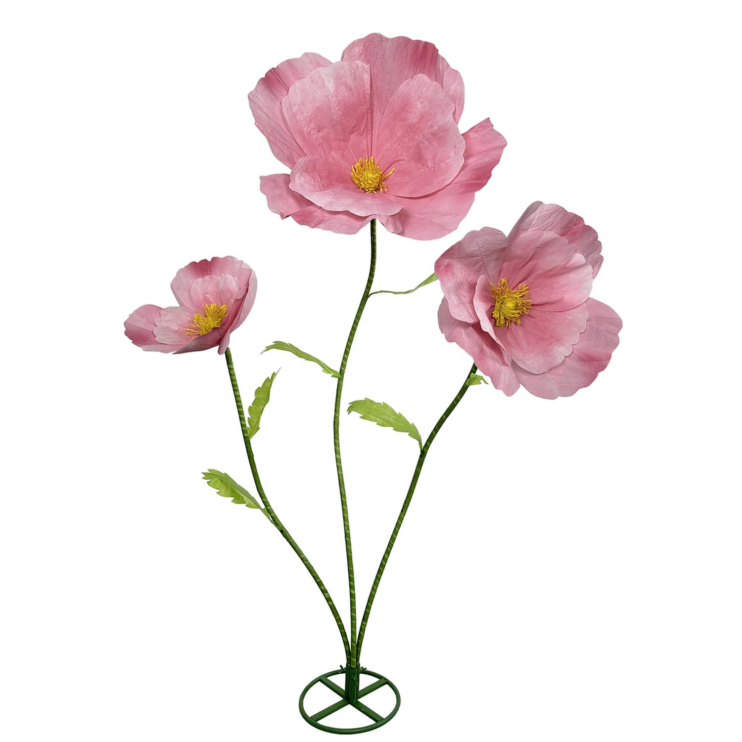 Photo 1 of **FACTORY SEALED**  3Pcs Giant Flowers for Decoration, Large Artificial Flower Indoor Outdoor Decor Waterproof Paper Flowers for Wedding Reception Birthday Graduation Party Backdrop Decor Shop Window Display (Pink)
