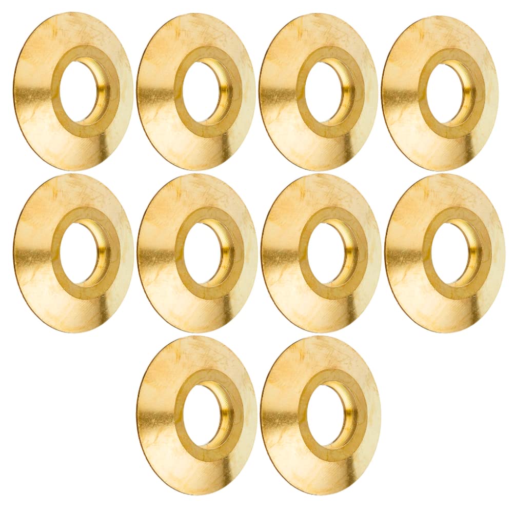 The Door Bull 10 Pack Swimming Pool Cover Brass Anchor Collar/Beauty Ring