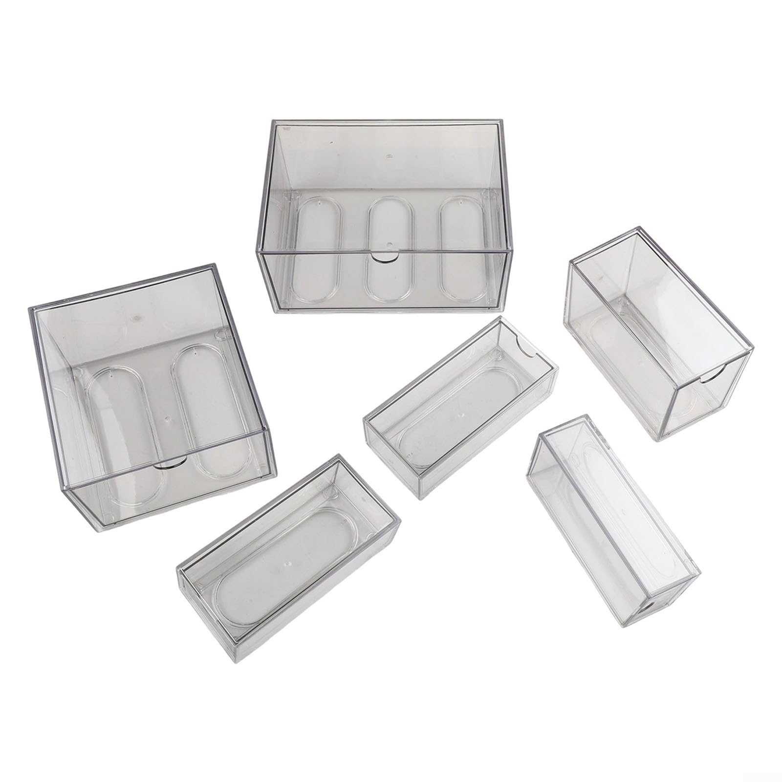 Transparente Acryl-Aufbewahrungsbox für den Schreibtisch, mehrschichtige Schubladen, einfache Organisation für Büro, Zuhause, Bastelbedarf, durchsichtiger Schrank für wichtige Dinge (H)