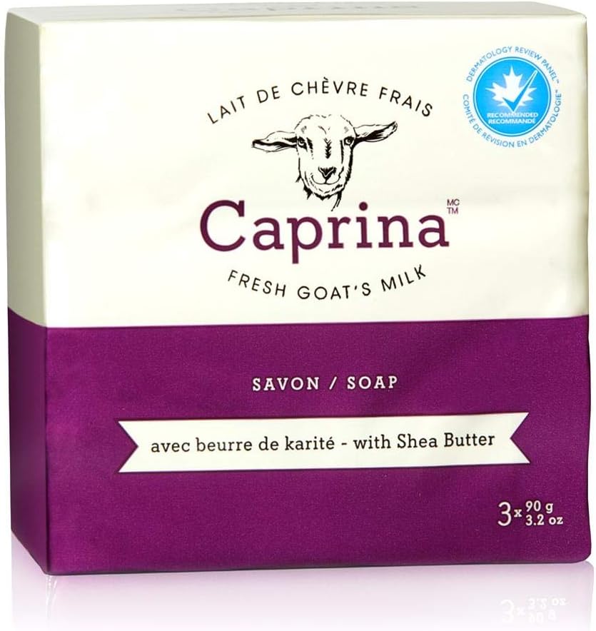 Caprina Goat Milk Soap with Shea Butter (pack of 3 of 90g each)