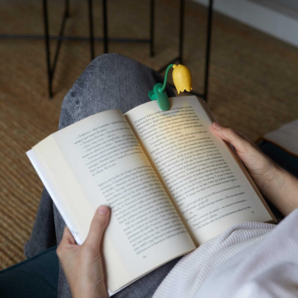 Balvi Lampada Lettura Tulip Giallo con Clip