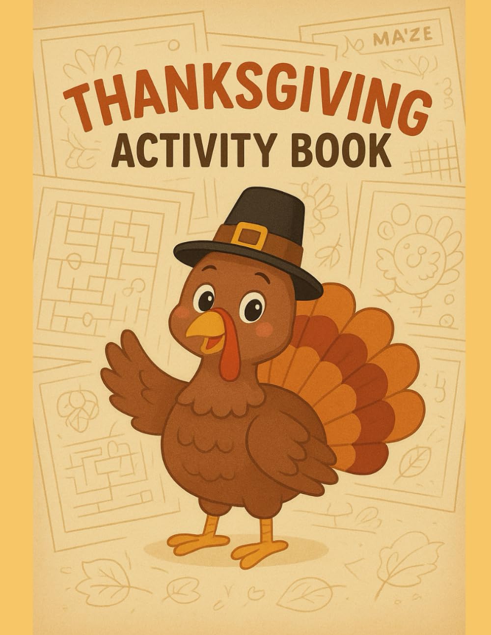 Thanksgiving Fun Activities For Kids: Educational and Fun Holiday Activities for Kids: Hours Of Activities that Include: Coloring, Tic Tac Toe, Jokes, ... and Mazes (Pingu's Coloring Collection)
