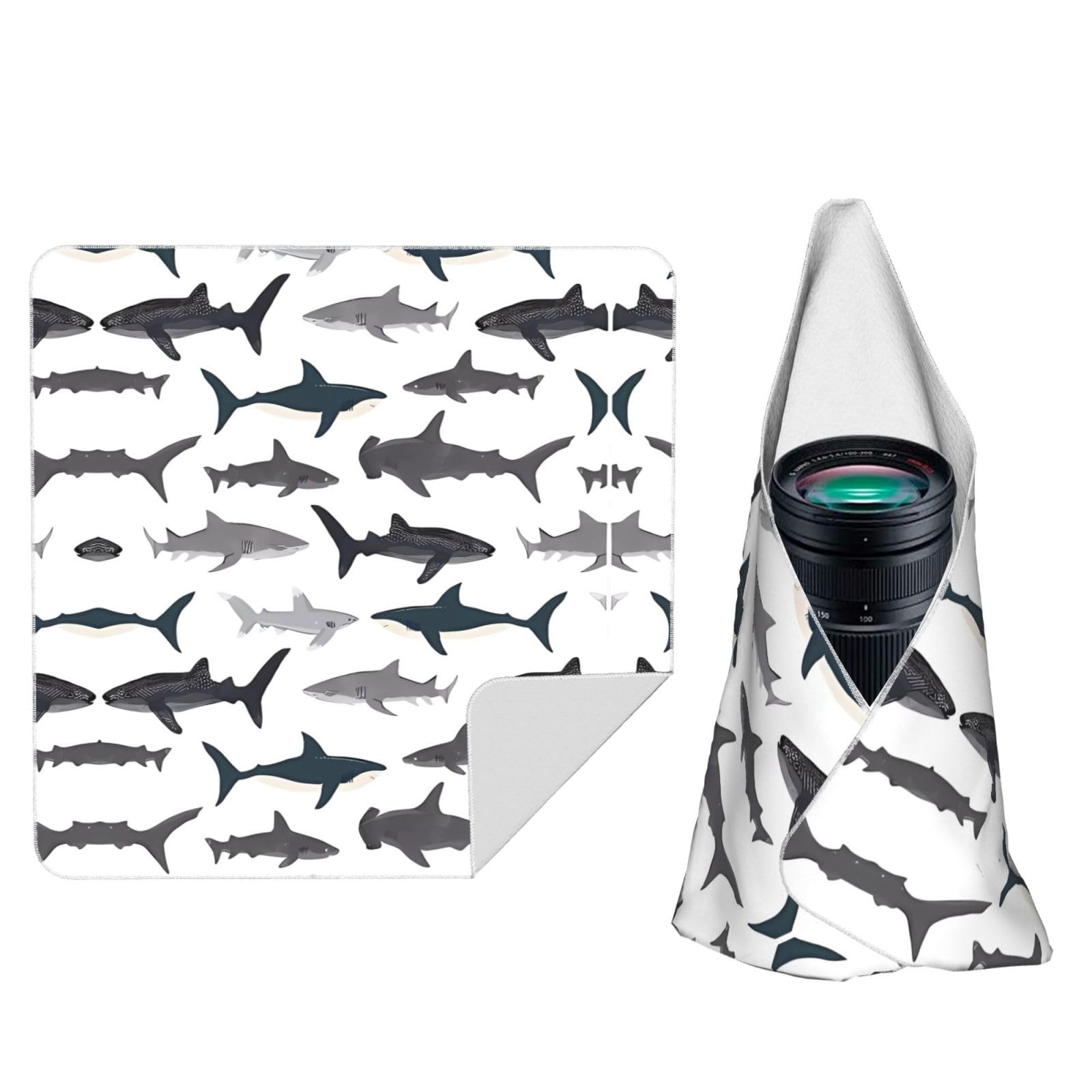 Zhaoyugoods Black Fish Camera Wrap Cloth