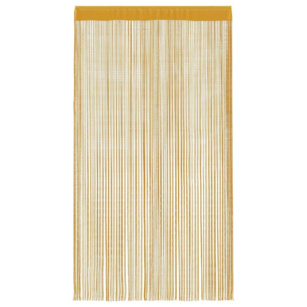 Fadenvorhänge, 2 Stück, Gold, 100 x 250 cm, Dekoration, Fensterbehandlungen, Vorhänge und Vorhänge