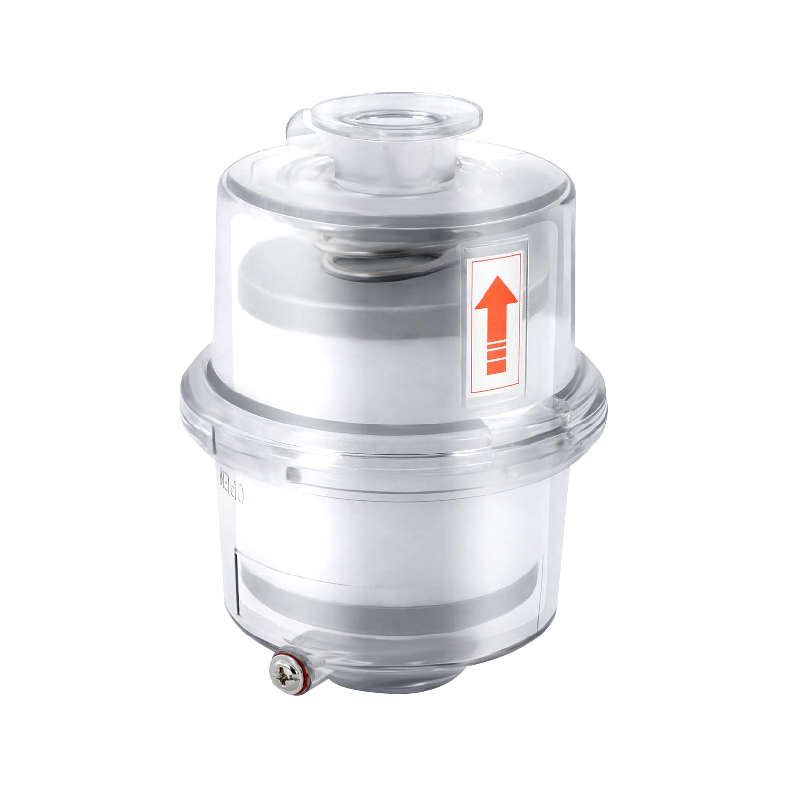 KF25 filtr mgły olejowej do pomp próżniowych z 95% szybkością oddzielania i wężem spustowym oleju 40 cm, separator dymu, filtr spalin z PC i włókna szklanego do pomp próżniowych o mocy ssania ≤ 8 l/s