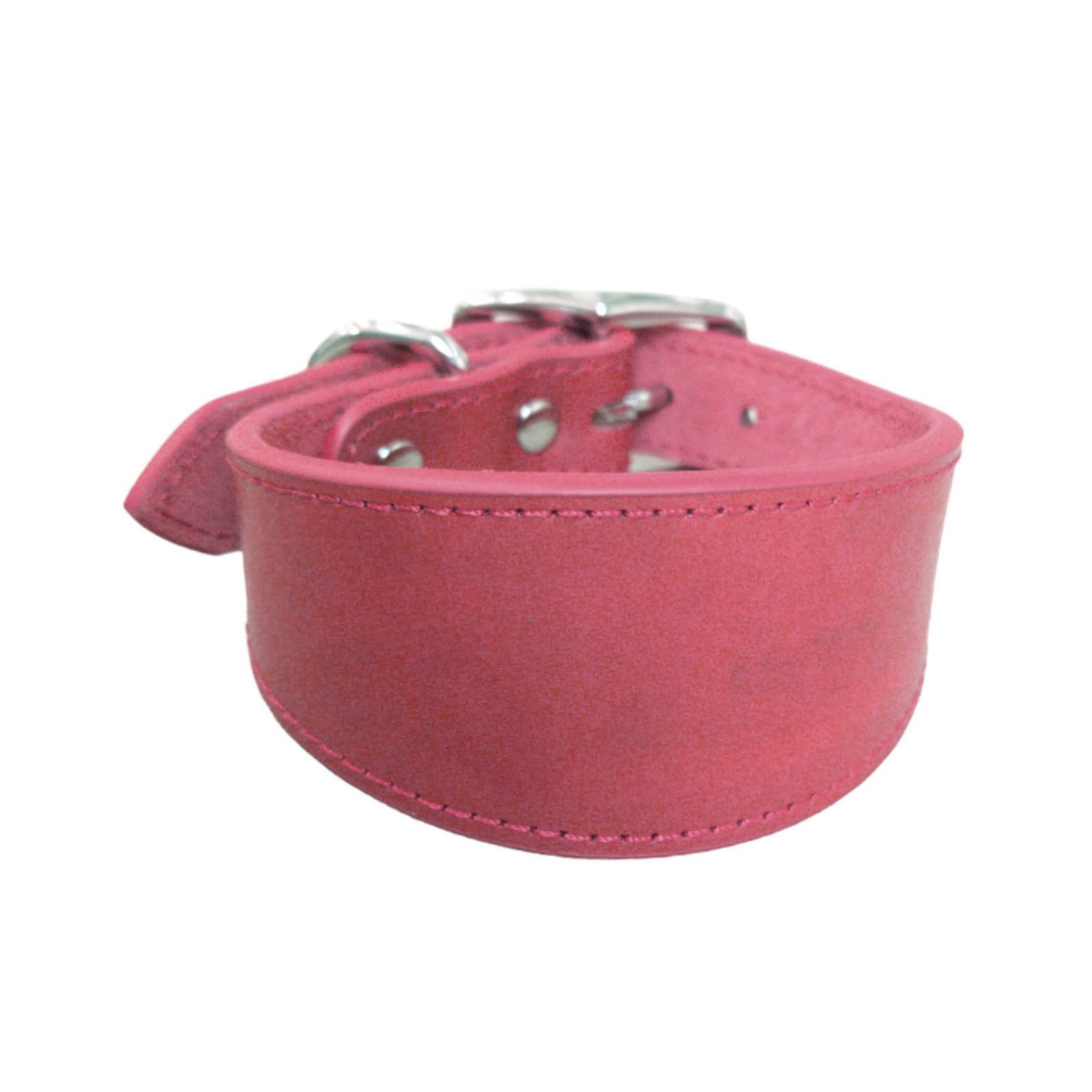 CVZJ Leathers Dogs Collar Soft Padded Collar for Whippets Salukis Sighthounds Dogs Adjustable Collar Large Breeds Dogs Supply