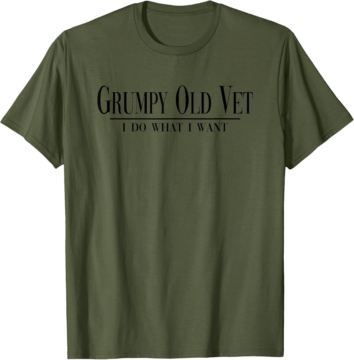 Grumpy Old Vet I Do What I Want Funny Military Veteran Style T-Shirt
