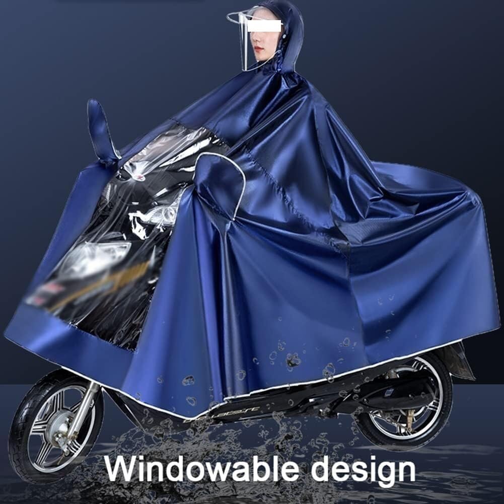 Chubasquero para bicicleta eléctrica, * funda para poncho de lluvia para scooters, poncho impermeable alargado para motocicleta, ropa impermeable antivaho con ranuras para espejos, cubierta grande pa