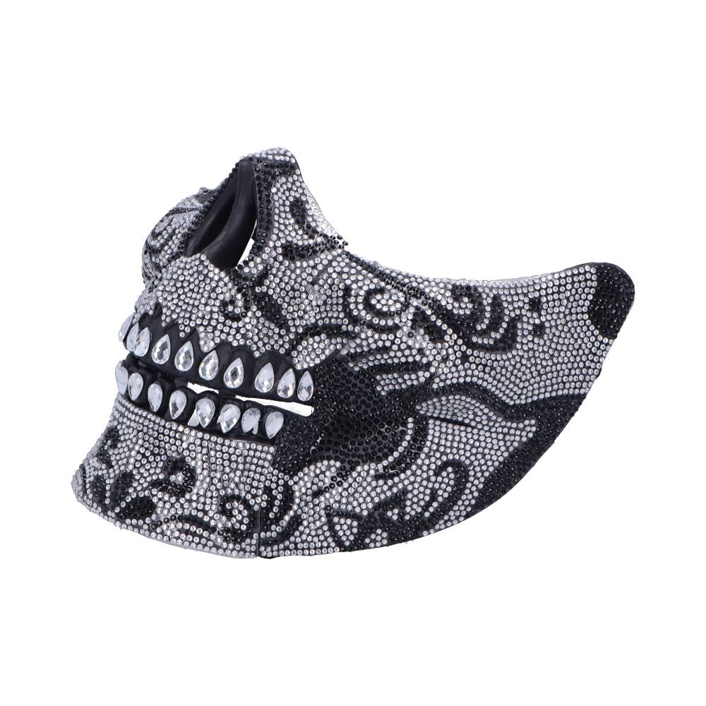 Nemesis Now Jewelled Skull Masquerade Mask, Intricate Skeleton Design with Rhinestones - Image 2