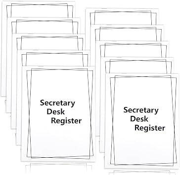 10 Pieces Checkbook Transaction Register 6.4 * 8.25inch Secretary Deskbook Check Register Check Desk Registers Executive Business Deskbook for Office