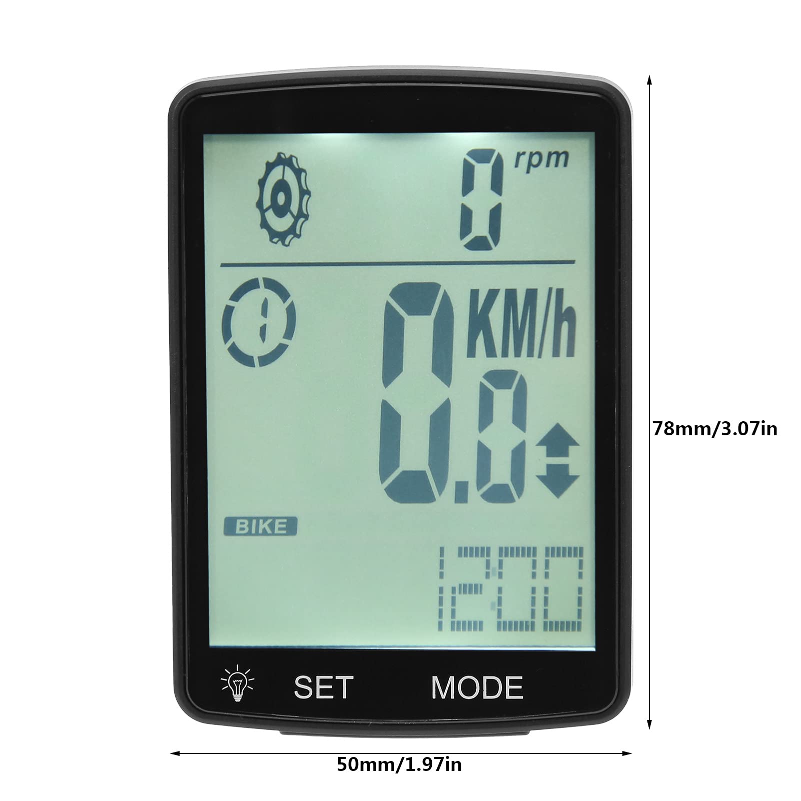 Compteur de Vélo, Cycloordinateur ABS avec écran LED 2,8 Pouces,