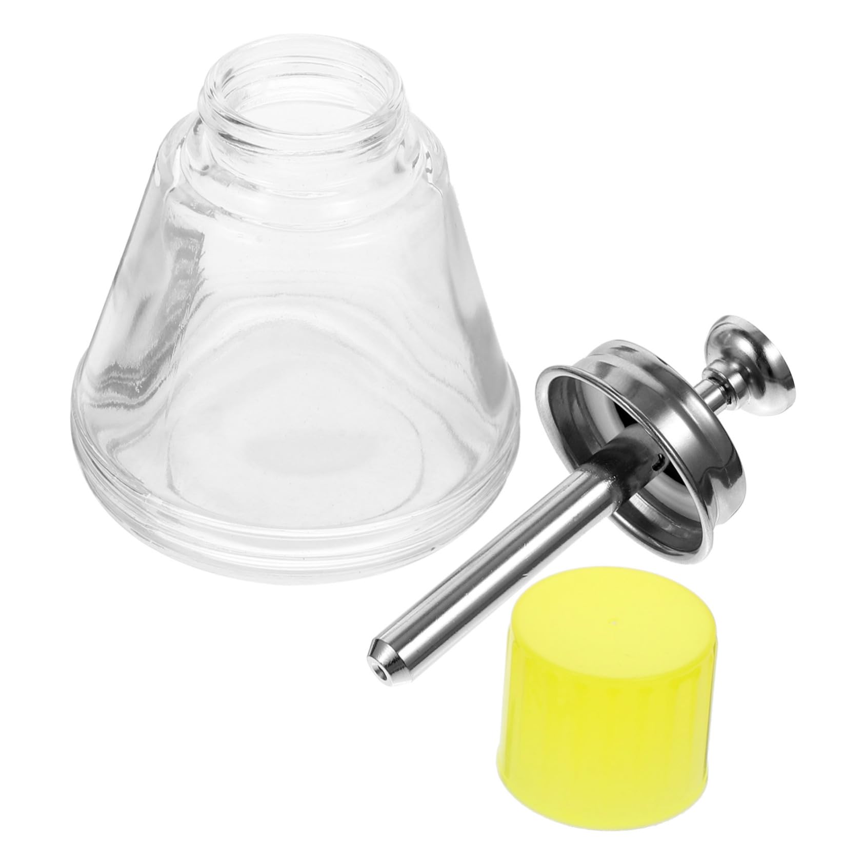 Wakauto 1Pc Liquid Push Down Bottle Container for Home Laboratory Use Lightweight Easy to Store Reliable