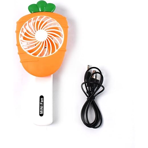 Quenvera Rechargeable Handheld Mini Fan (Battery Not Included/Mix Colour)