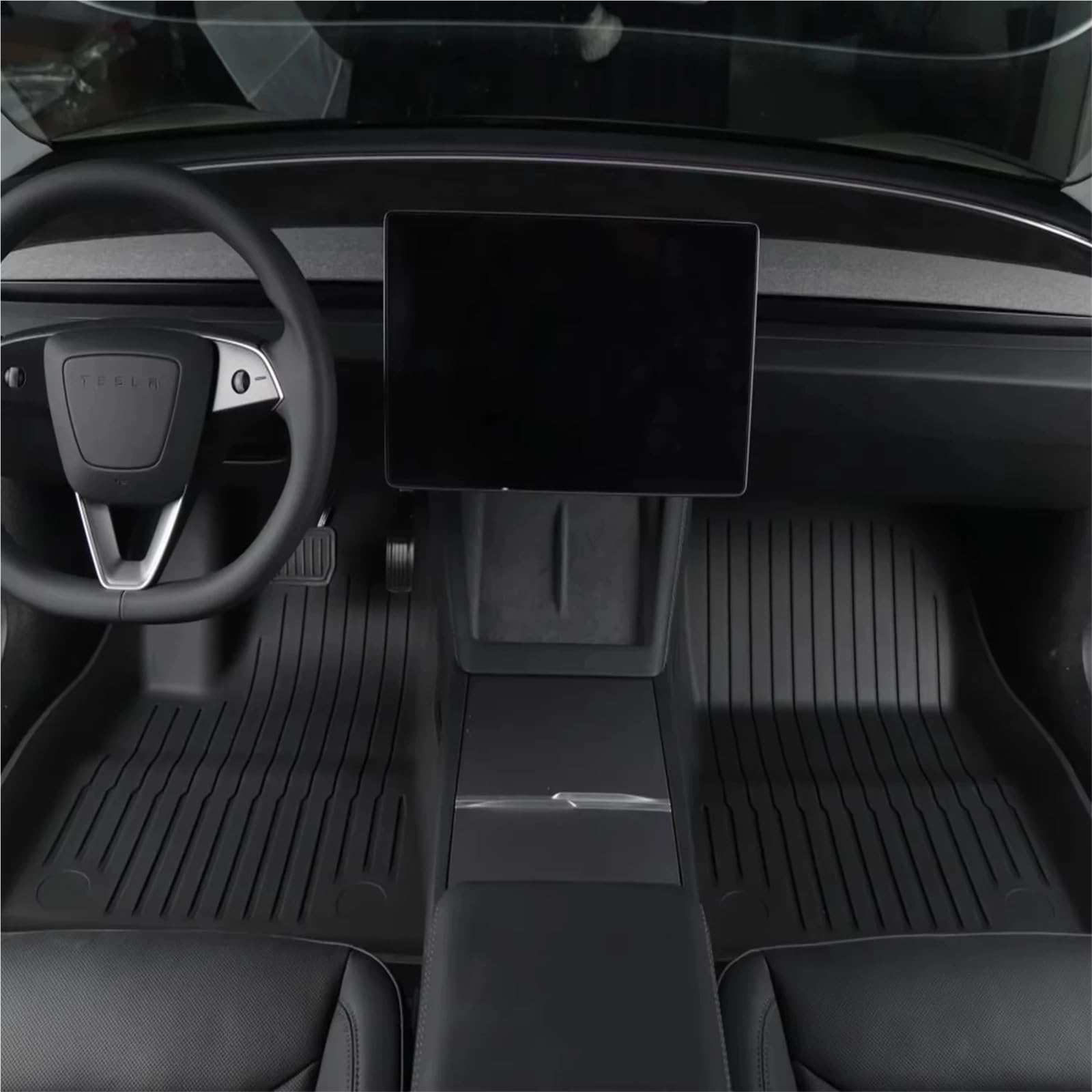 maty samochodowe DlaTesli Model 3 Highland 2026 2025 | Dywaniki podłogowe Komplet wykładziny bagażnika Dywan Gumowa mata samochodowa(Model 3 2024-2026,Left handdrive)