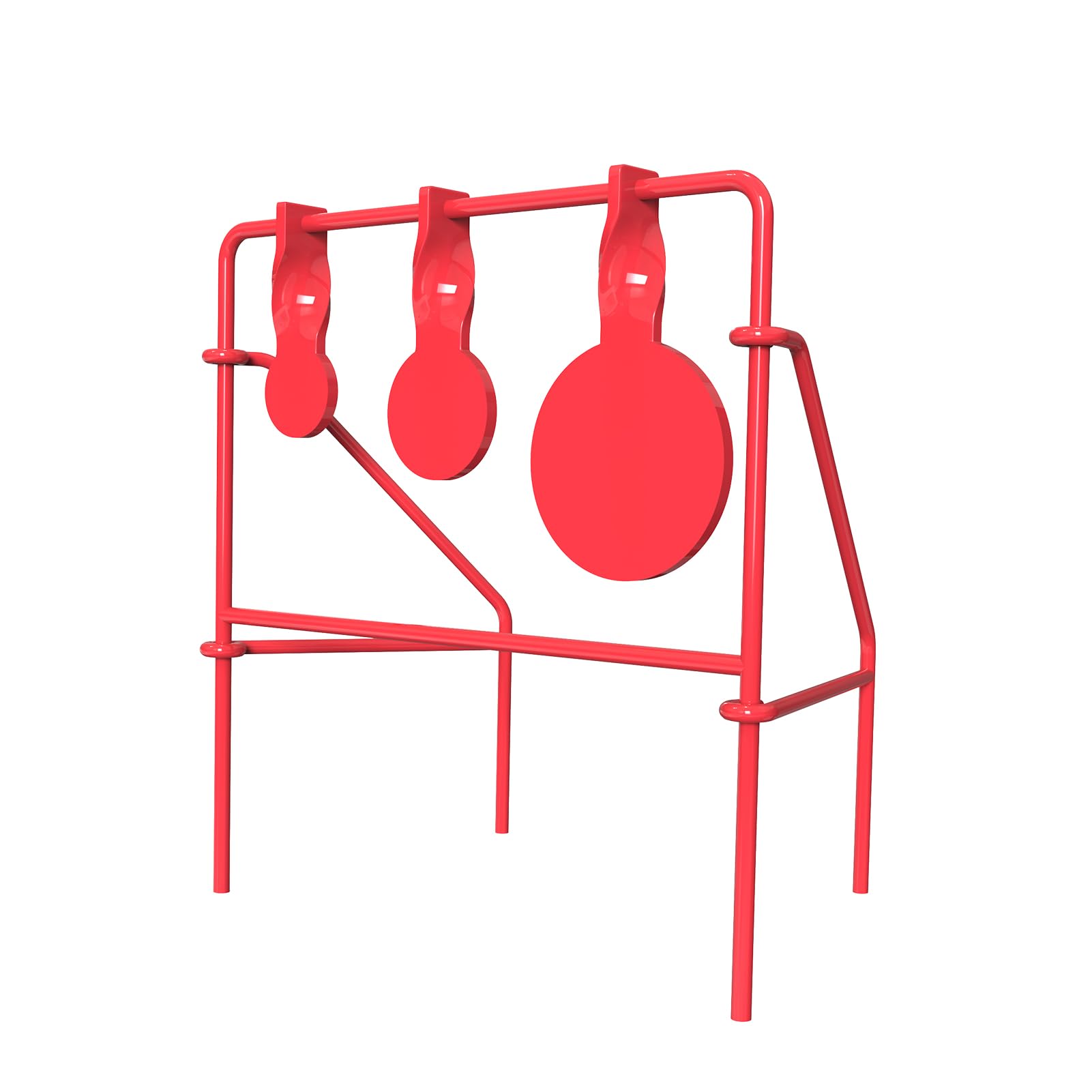 Steel Target Stand, Spinner Shooting Target Foldable Durable Steel Construction Air Strike Outdoor Enhanced Shooting Practice, with 3 Visible Floating Targets & 15-Pack Paper Targets