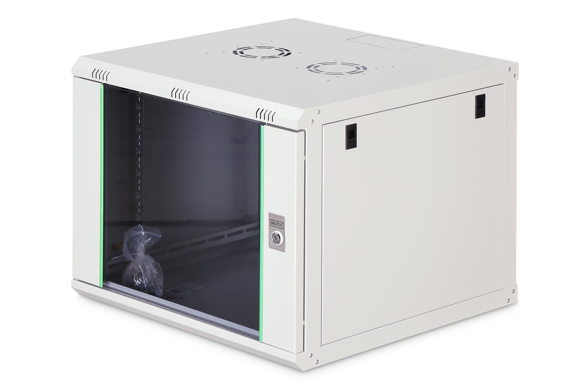 DIGITUS Netzwerkschrank - 19 Zoll Rack - 9HE - Wandmontage - 600mm Tiefe - Traglast 60kg - Dynamic Basic Serie - Grau