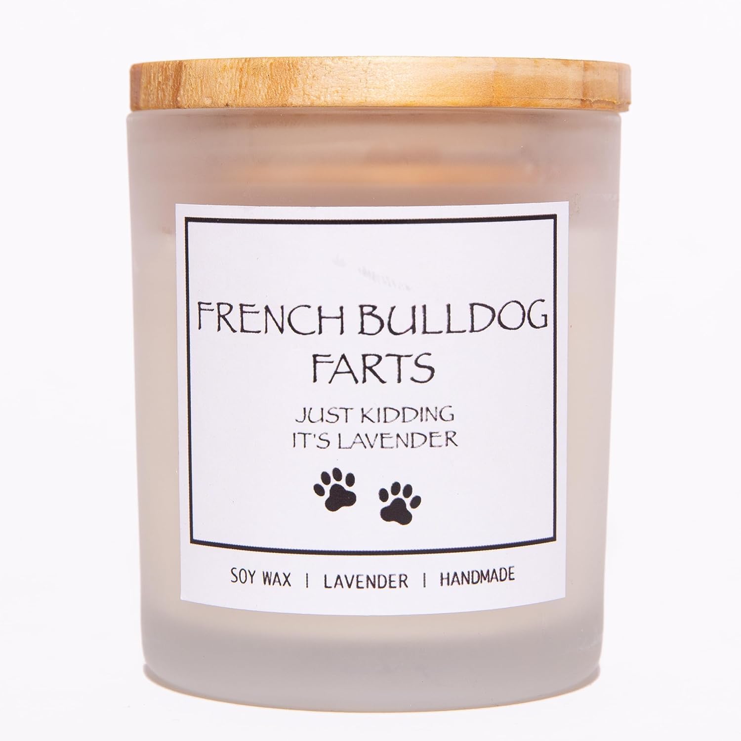 French Bulldog Gifts & Decor, French Bulldog Gifts for Women, Dog Mom Gifts for Women, Dog Farts Candle, Pet Friendly Lavender Scented Candle, Natural Soy Wax & Natural Essential Oils
