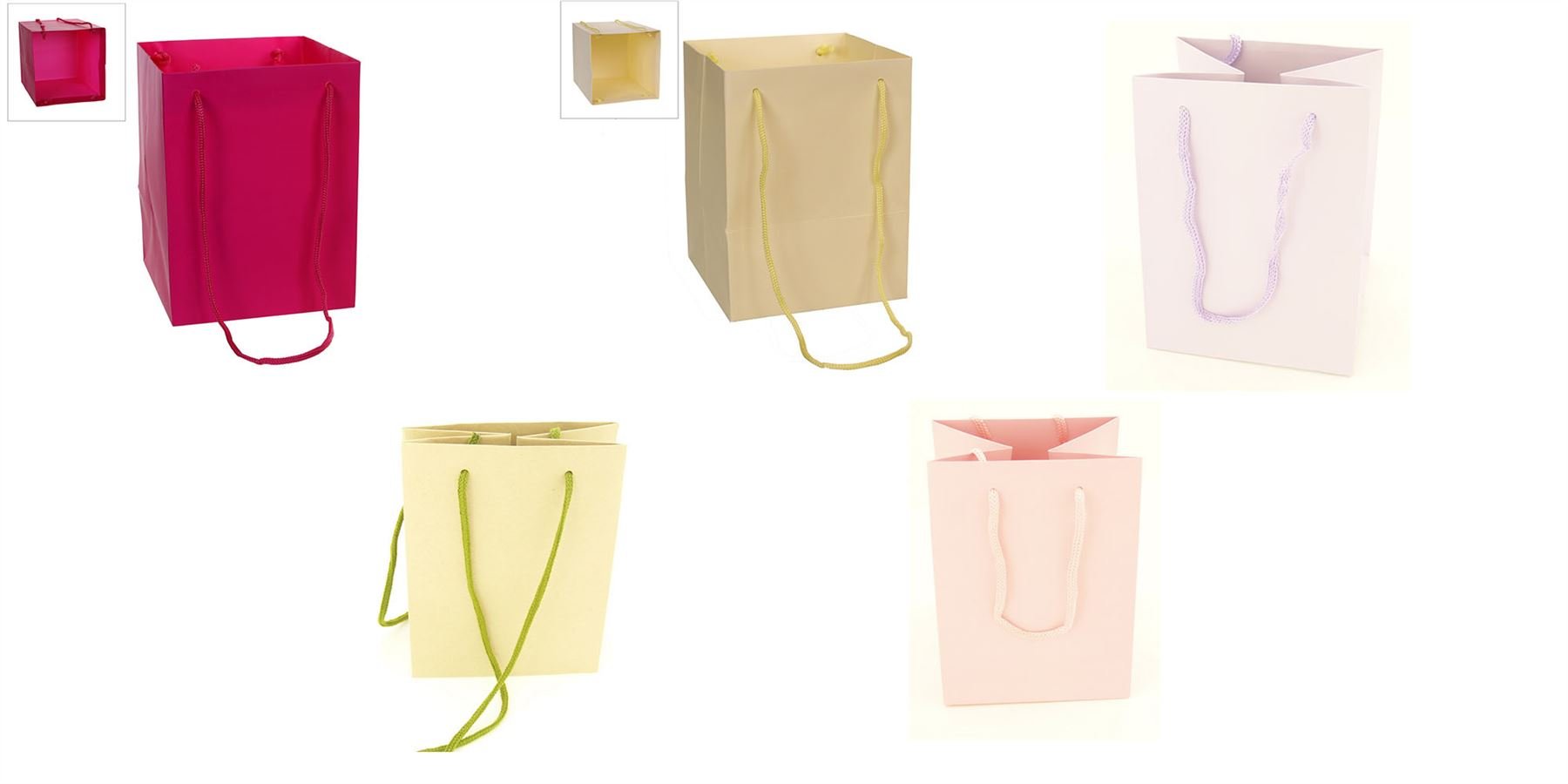 Cng Florist Cundries Natural, Fuchsia, Lilac, Pink, Cream 10 Large Porto Bags To Display Hand Tied Flower Bouquets Mix 2 (4215)