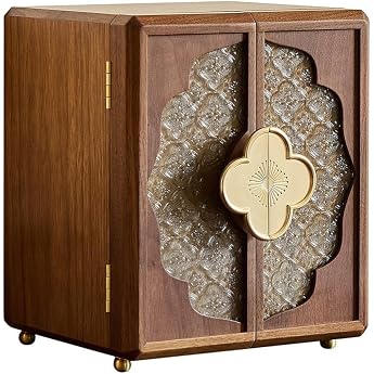 Jewellery Box Walnut Wood 5-Layer Jewellery Box Large Jewellery Storage High Quality Walnut Wood Jewelry Box with Soft Velvet - 5 Tier Jewelry Storage Large for Women Jewelry