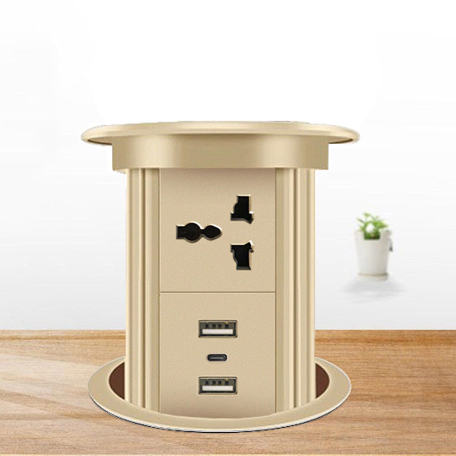 Power Strips Pop Up Socket, Hidden Desktop Switch Strip, Embedded Suitable for Kitchen, Office, Conference Room(B)