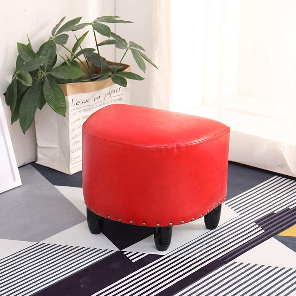 Tabouret de pied compact en simili cuir facile à nettoyer pour salon
