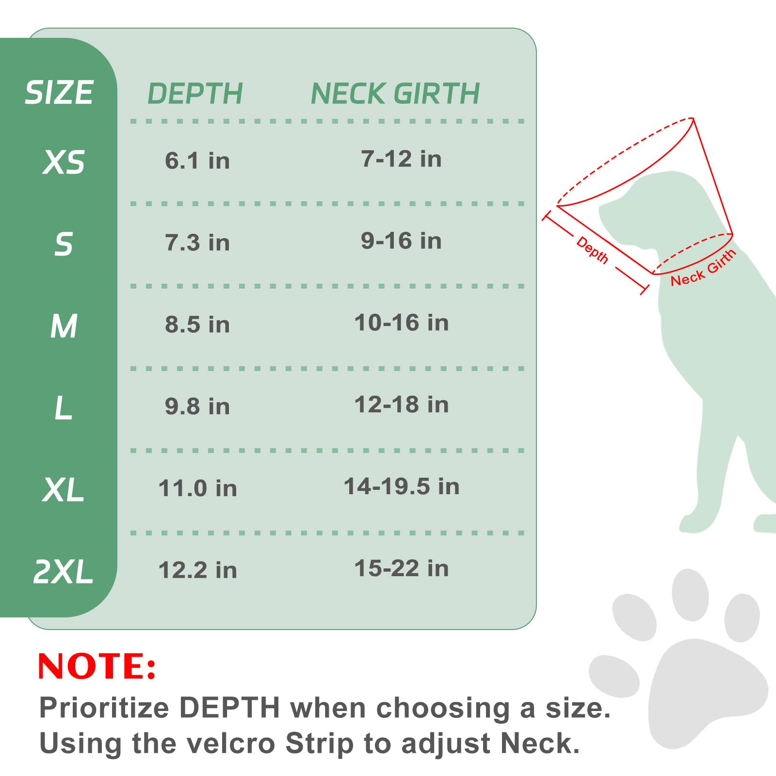 Supet Dog Cone Collar to Stop Licking with Soft Pad, Clear Elizabeth Recovery Collar after Surgery, Neutering, Injury - Image 4