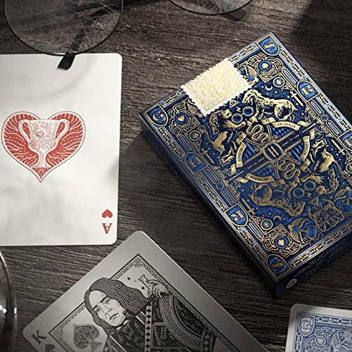 Image of MilesMagic Harry Potter Playing Card Game Limited Edition Premium Series Poker Collectible Deck By Theory11 (Blue-Ravenclaw) For Teen Pack Of 1