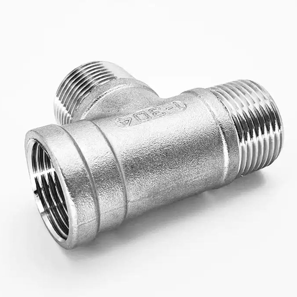 304 Stainless Steel Female Male Male Threaded 3 Way Tee - 1/4inch, 3/8inch, 1/2inch, 3/4inch, 1inch(1/4inch)