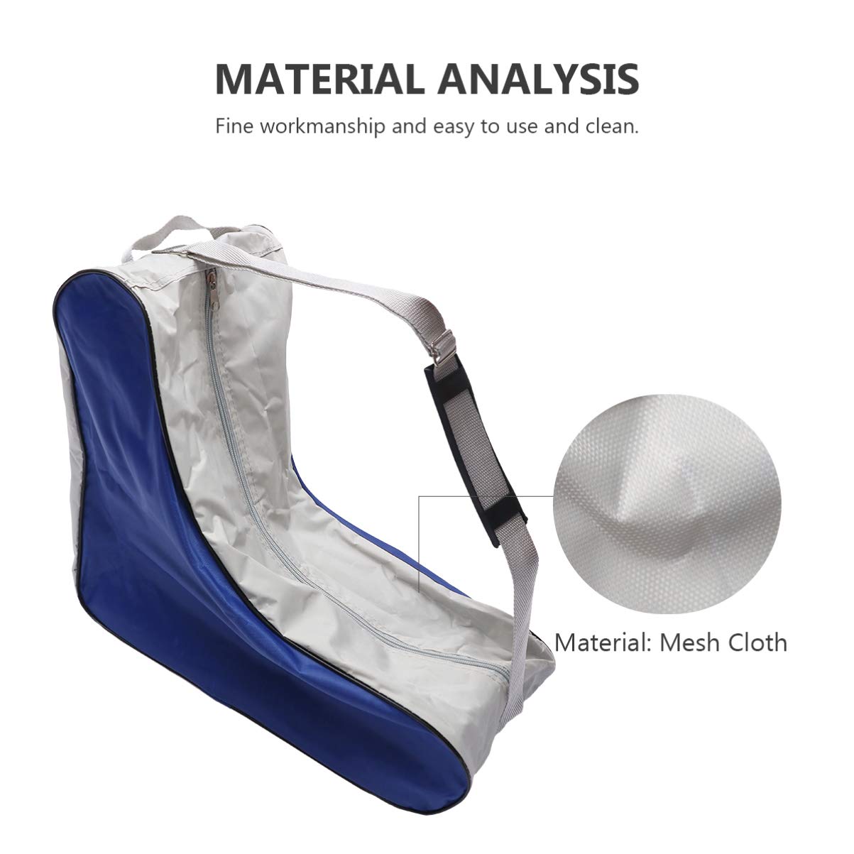 BESTonZON 2pcs Durable Mesh Cloth Skate Bag Roller Skating Tote for Ice Skates for Outdoor Sports and Storage of Sports Equipment