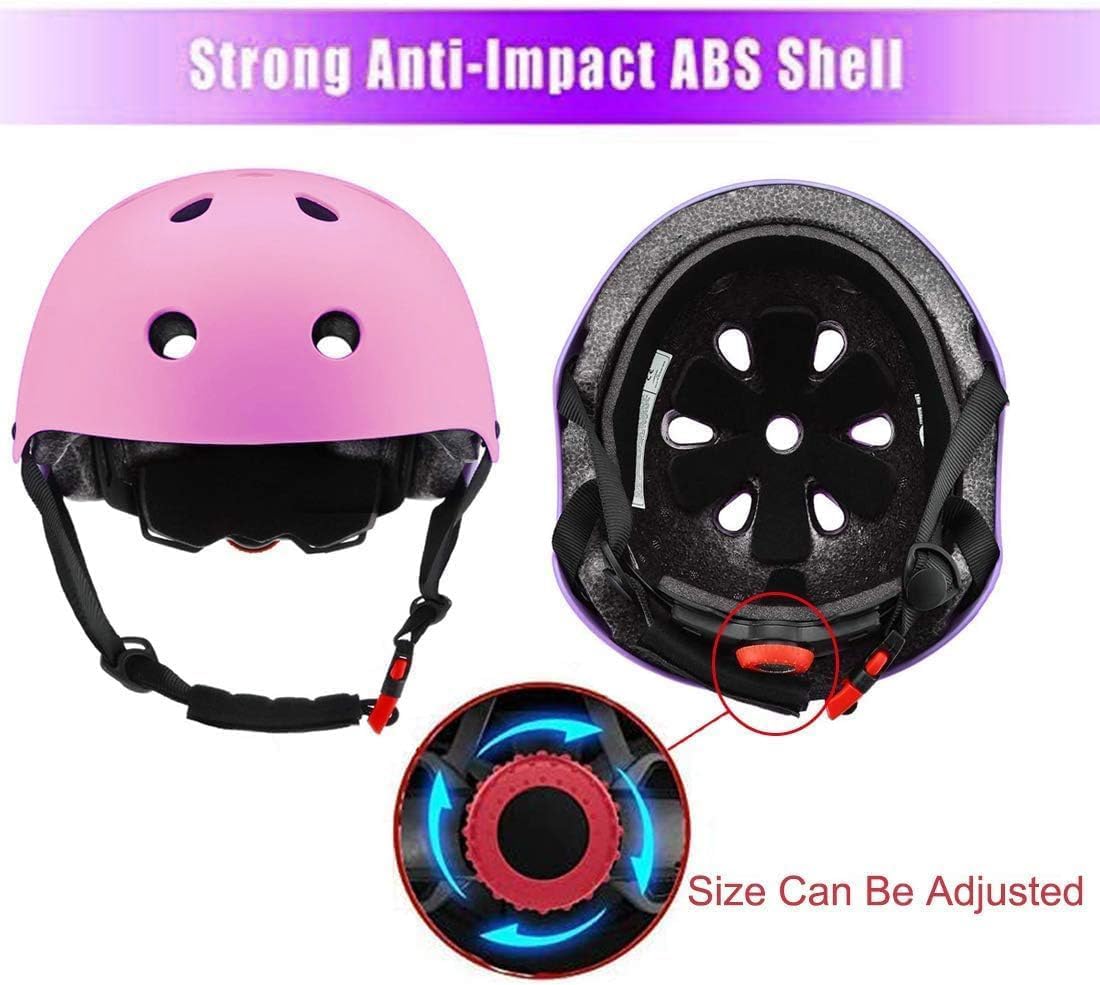 Casco de bicicleta ajustable con degradado de color para niños de 3-5-8-14 años, casco de bicicleta para niños, niñas, jóvenes, casco de bicicleta para scooter, bicicleta de equilibrio, patinaje,