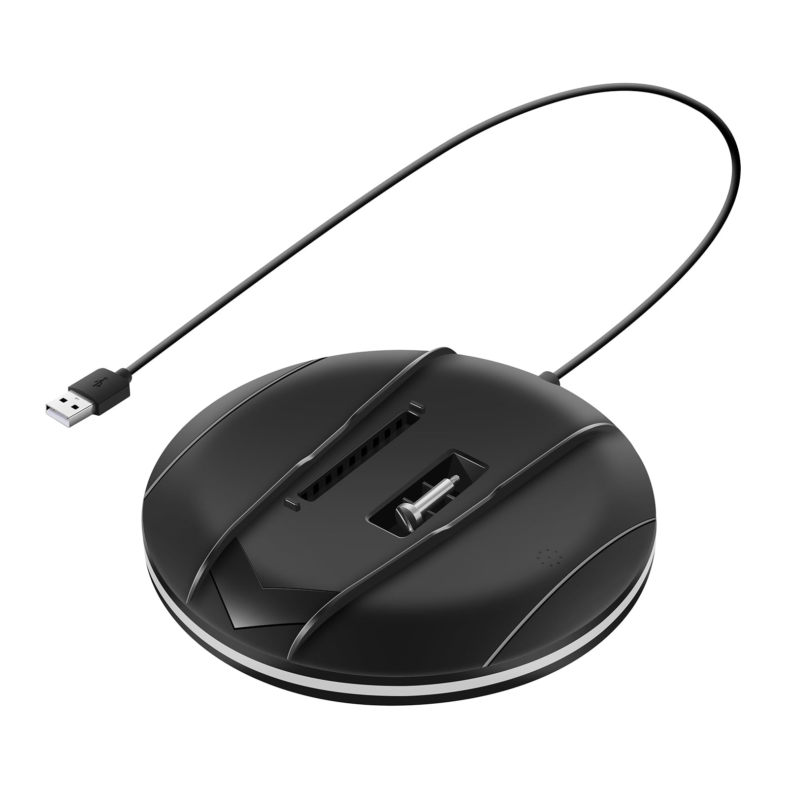 Socle vertical lumineux USB pour console numérique avec vis de blocage anti-chute