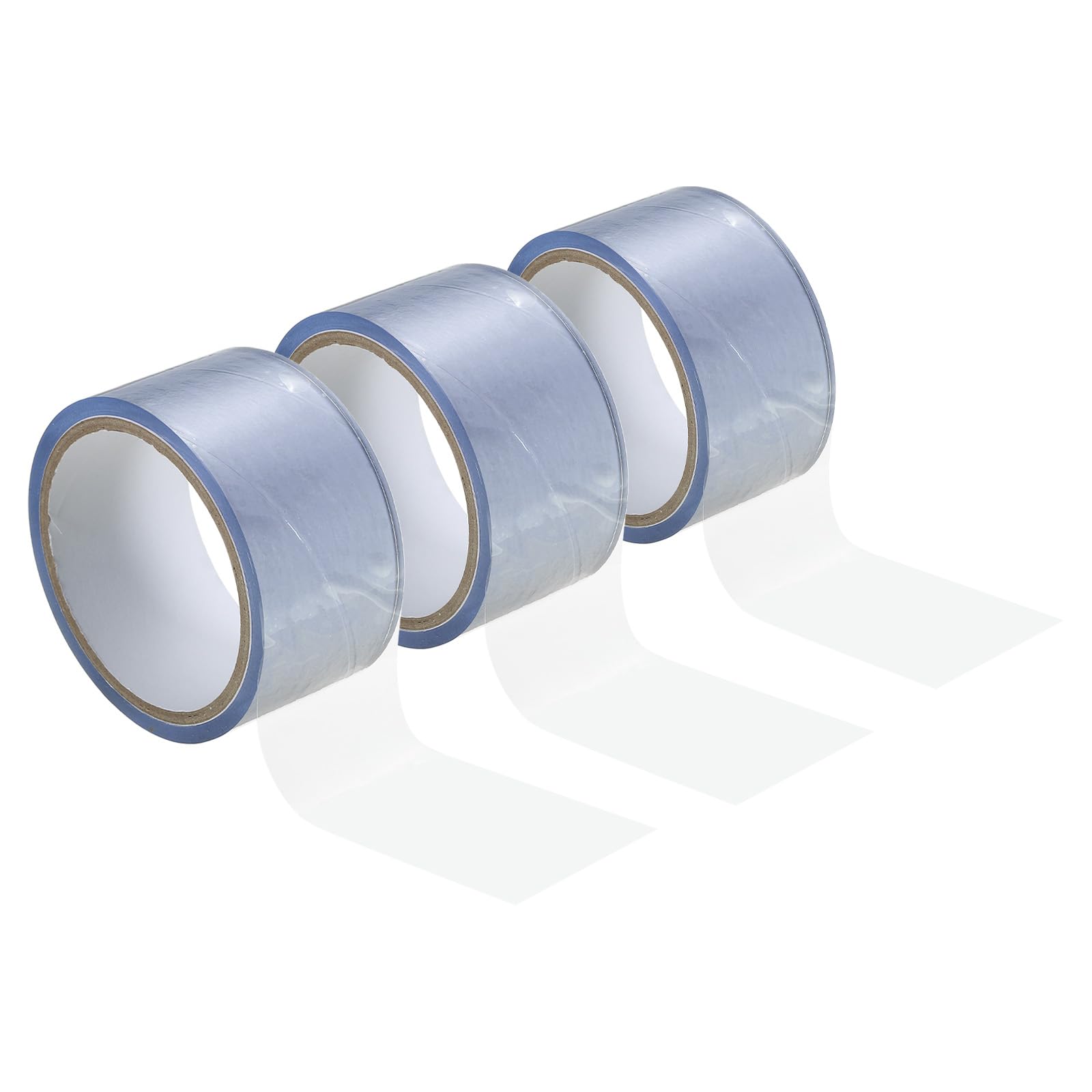 PATIKIL Non Stick Static Tapes 2 in x 50 Ft, 3 Roll Duct Tape for Organizing Transparent, 2"x50'