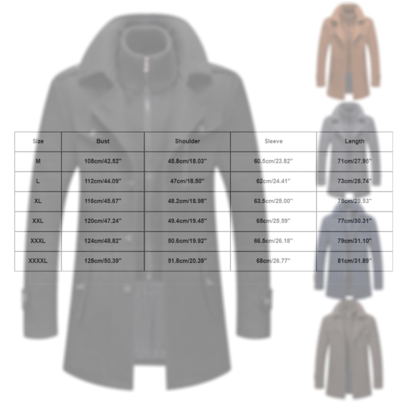 Wintermantel Herren Wolle Herren Mantel Winter Herrenmantel Kurz Warm Winterjacke Ohne Kapuze Kurzmantel Regular Fit Wollmantel mit Taschen Reverskragen Trenchcoat Jacken Casual Jacke,S-6XL