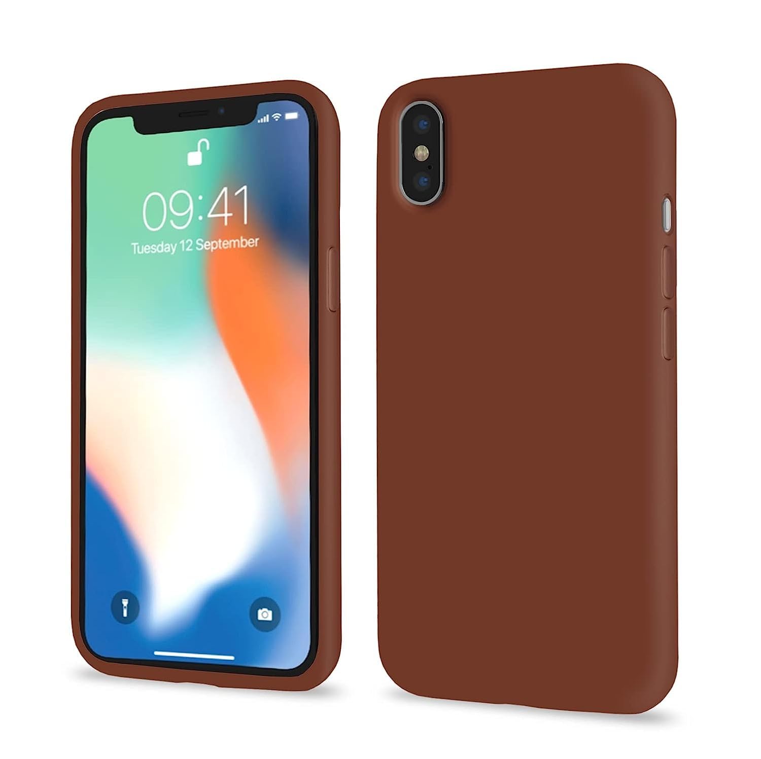 NAFS Liquid Silicone Soft Back Cover Case Compatible for Apple iPhone X/XS (Brown) (B0CBQ1L9G3) Amazon Price History, Amazon Price Tracker