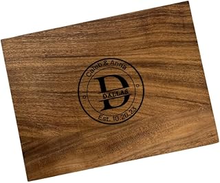 Personalized Passion Wooden Cutting Boards for Kitchen - Customized Walnut Wood Cutting Block with Monogram - Heavy Duty Wooden Chopping Boards for Meat, Vegetables, Fruits, Cheese - 16" x 24" x 1.5"