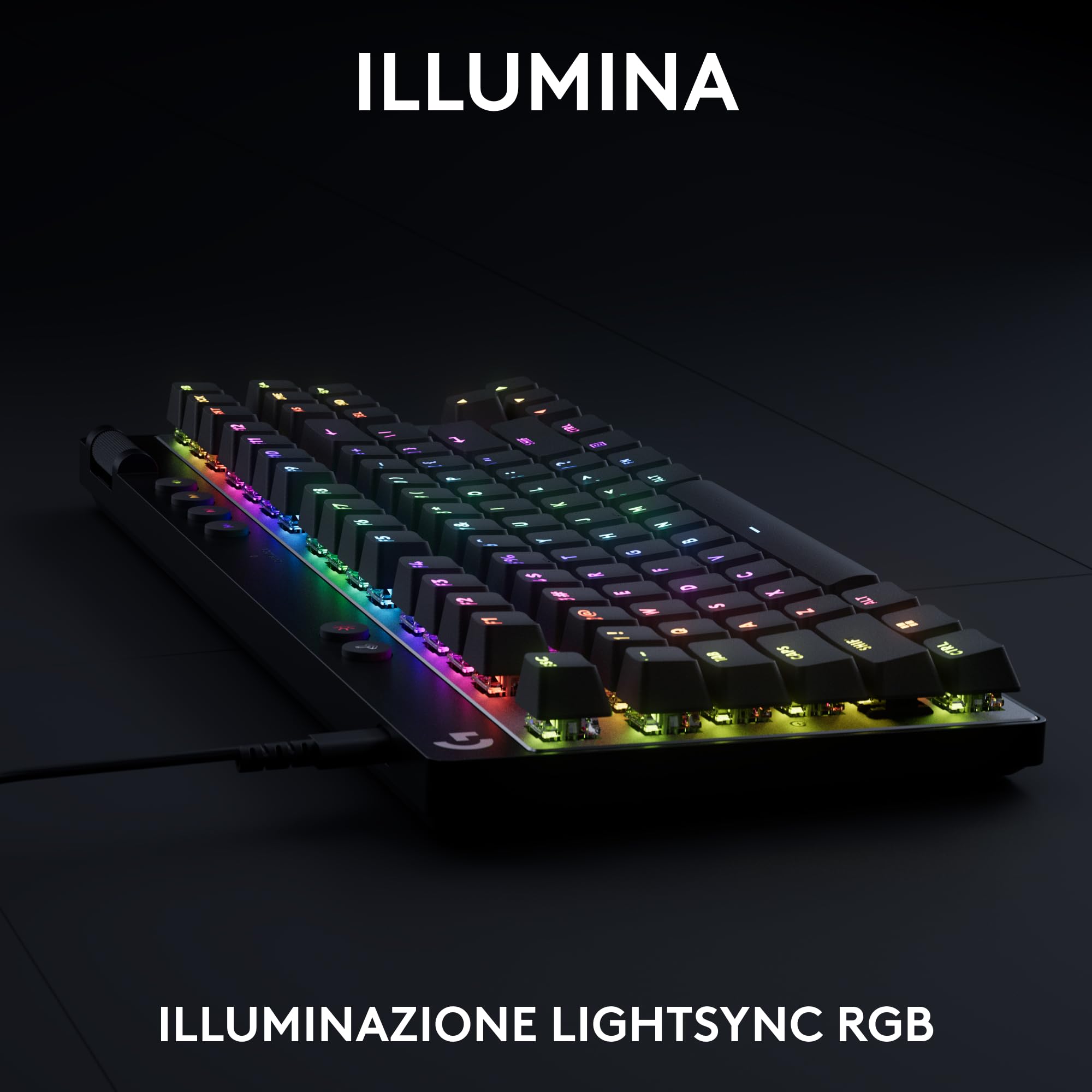Logitech G PRO X TKL RAPID, tastiera gaming senza tastierino numerico | Interruttori analogici magnetici, modalità di attivazione rapida, azionamento e RGB personalizzabile, US INT'L QWERTY - Nero