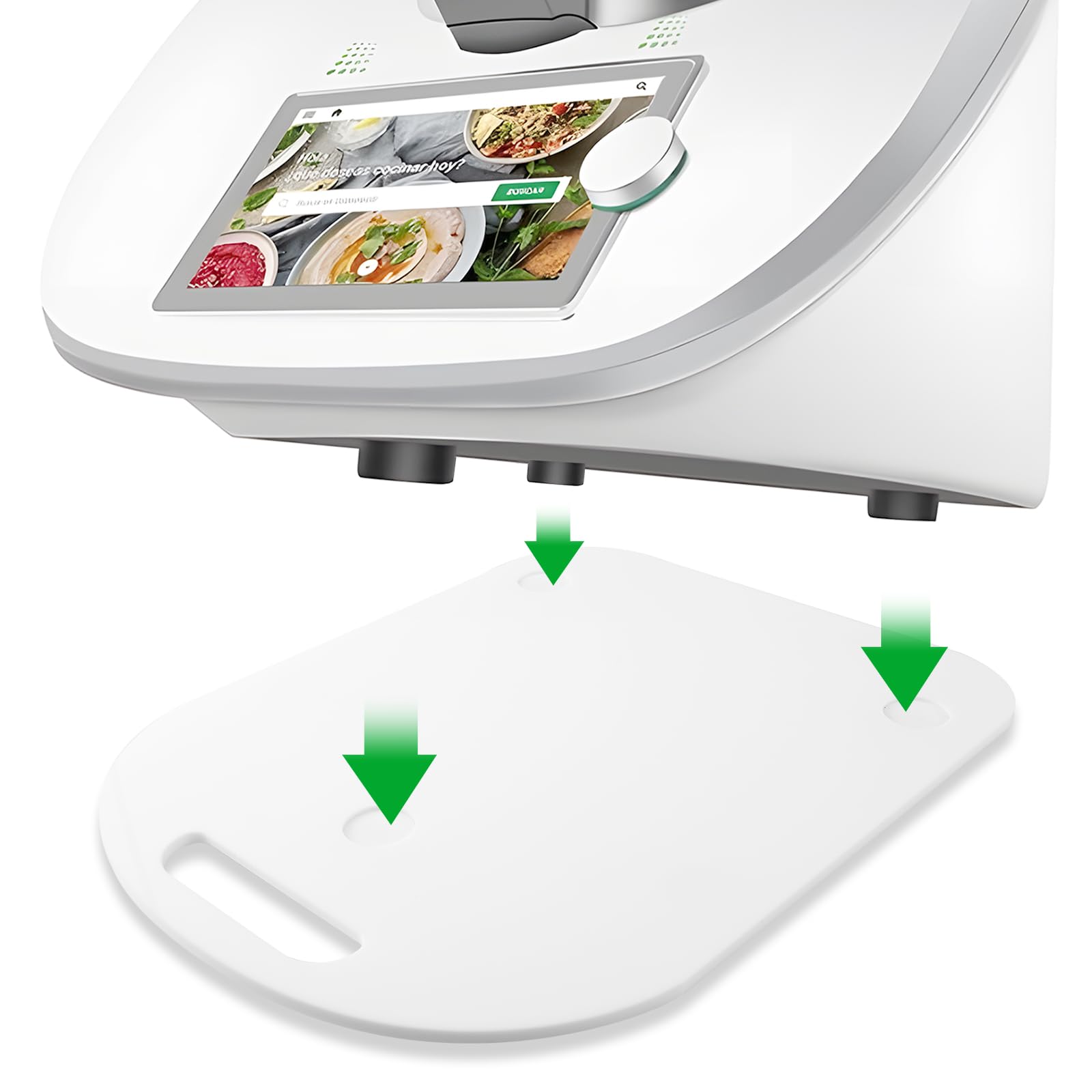 BillyBath Deska ślizgowa do Thermomix TM6 / Thermomix TM5, perfekcyjna akrylowa deska ślizgowa akcesoria do Thermomix TM6 TM5 - czarna