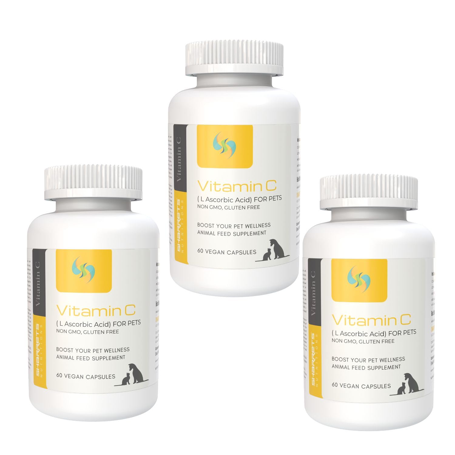 Sharrets Vitamin C (L Ascorbic Acid) Immunity Supplement for Dogs/Pets, 3 x 60 Veg Capsules (B09939JSS8) Amazon Price History, Amazon Price Tracker