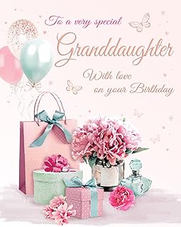 Birthday Cards To A Very Special Granddaughter 6" X 8" Size - We also have multipack/christmas cards packs/thank you cards multipack/wholesale/multipack
