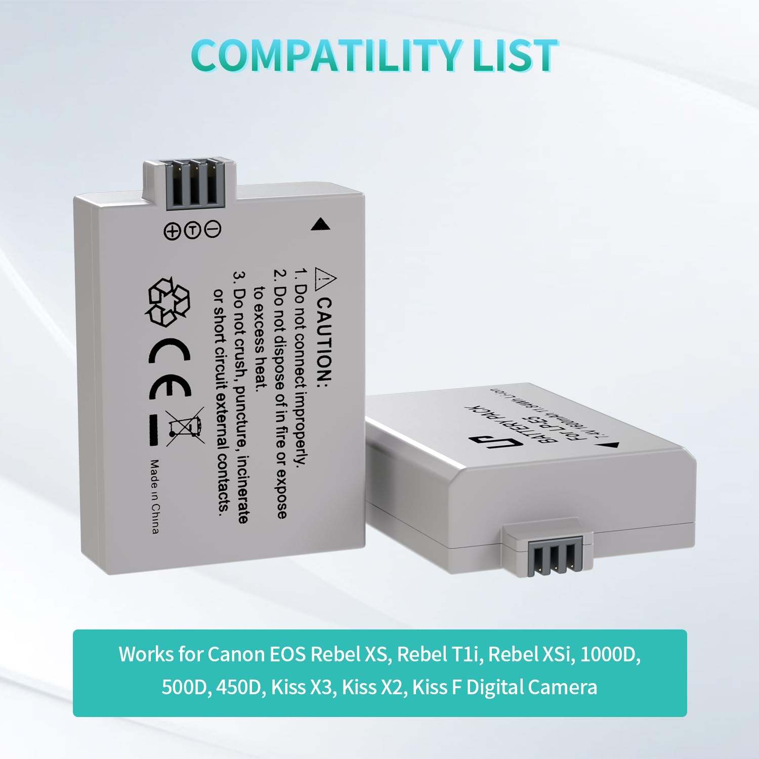 Amazon.com : LP E5 Battery Pack, 2-Pack 1600mAh Battery Compatible