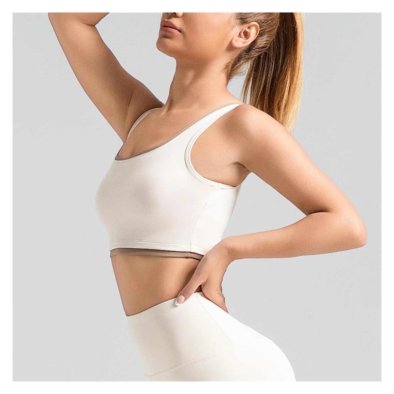 Top da Yoga Abbigliamento da Yoga Donna con Reggiseno Sportivo Coordinato ad Alta Elasticità, Top Palestra