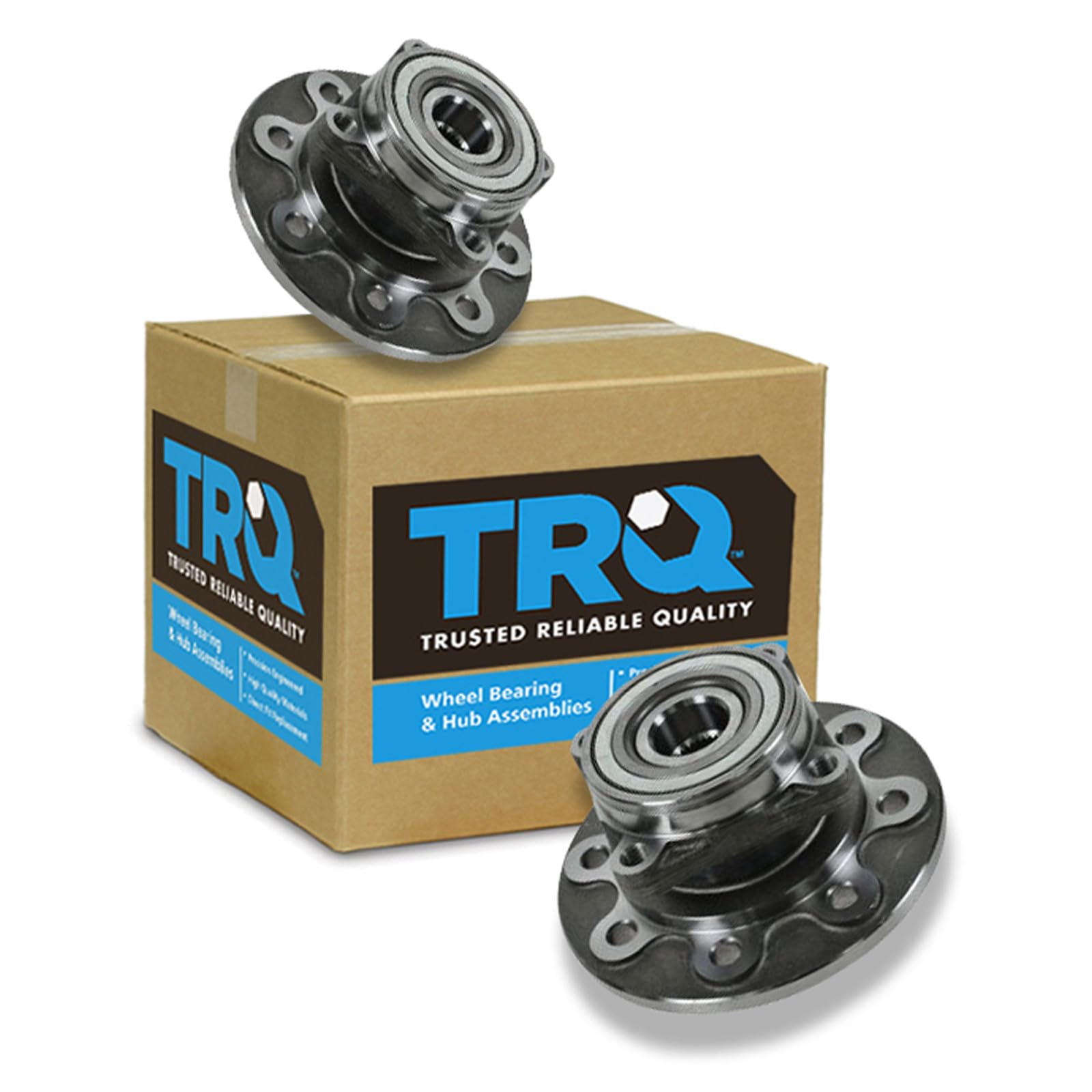TRQ Front Driver and Passenger Side Wheel Bearing and Hub Assembly Set 2