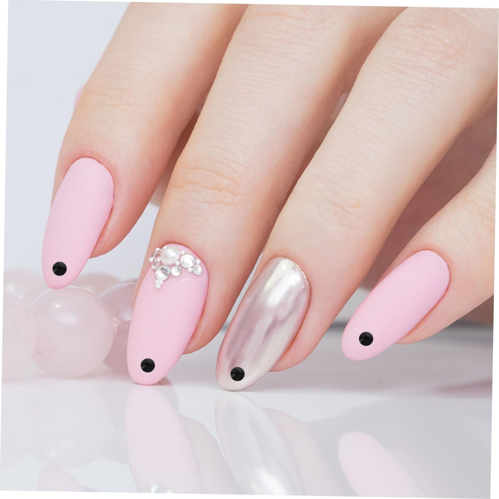 Beavorty 3 Juegos Maquillaje De Diamantes De Imitación Accesorios Uñas Cristales Para Manualidades Decoracion Uñas Decoración Uñas Encantos De Uñas Piso Uñas Semicíricas Acero Inoxidable 3d