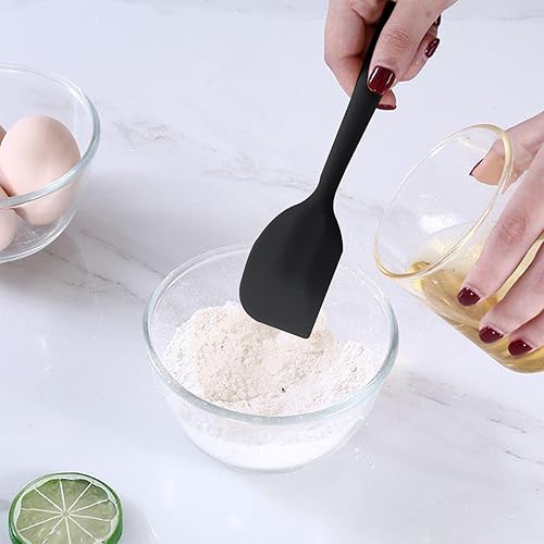 Miniatura 5 de Juego de 6 espátulas de silicona resistentes al calor, diseño sin costuras, espátulas de goma de silicona perfectas para cocinar, mezclar y hornear,