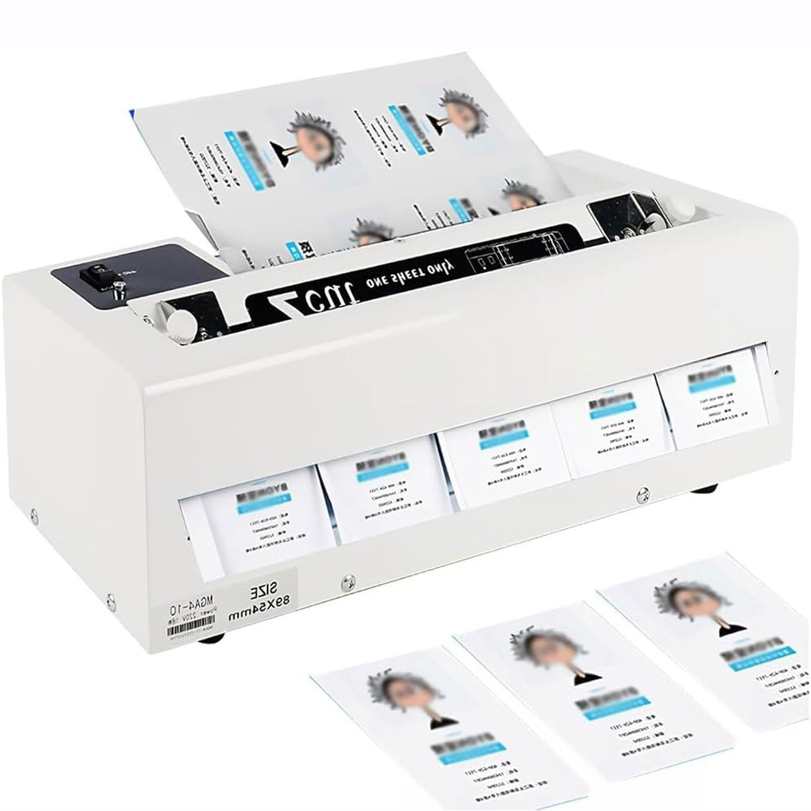 SBCGFY Automatic Business Card Cutter,Electric Business Card Cutting Machine, Adjustable Margin 9-12Mm, Cutting 30 Pieces/Min