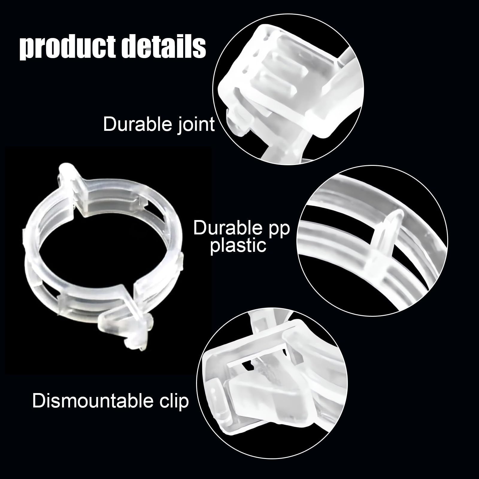 200 pcs Support pour Plantes de Jardin Clips pour Les légumes Tomate Vigne tiges de Croissance Droit et Plus Sain 2.5cm x 2cm Blanc