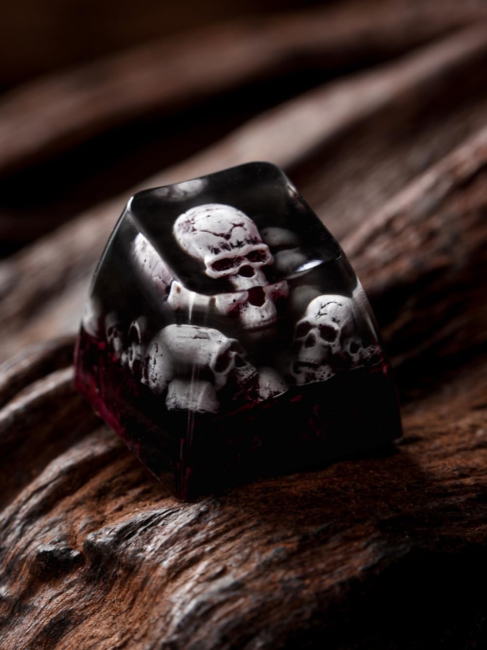 Skull Keycap, Handmade Custom Resin 1U SA Profile Artisan ESC Key Cap for Cherry MX Switch Mechanical Gaming Keyboards