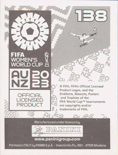 Miniatura 2 de 2023 Panini FIFA Women's World Cup Stickers #138 Christine Sinclair Canada Mini Sticker Soccer Futbol Trading Card